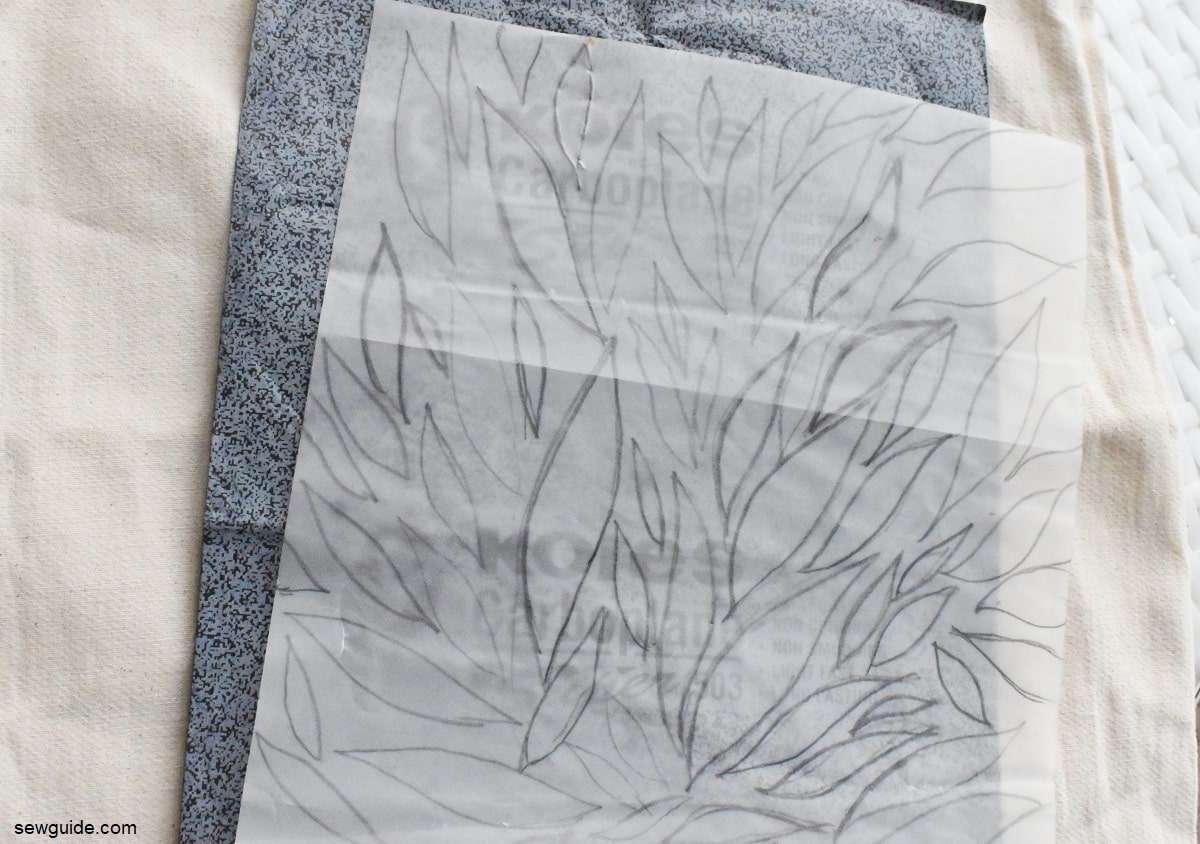design of leaves for the trick or treat bags