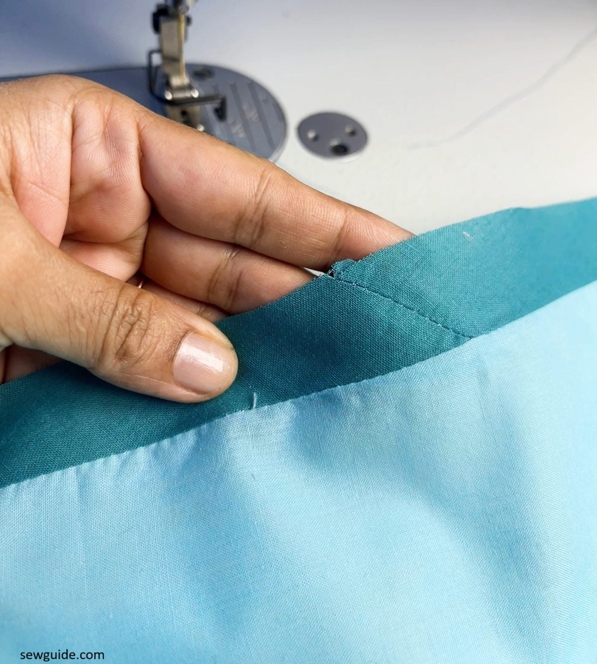 How to join the ends of fabric strip pieces without bulk -before and after sewing
