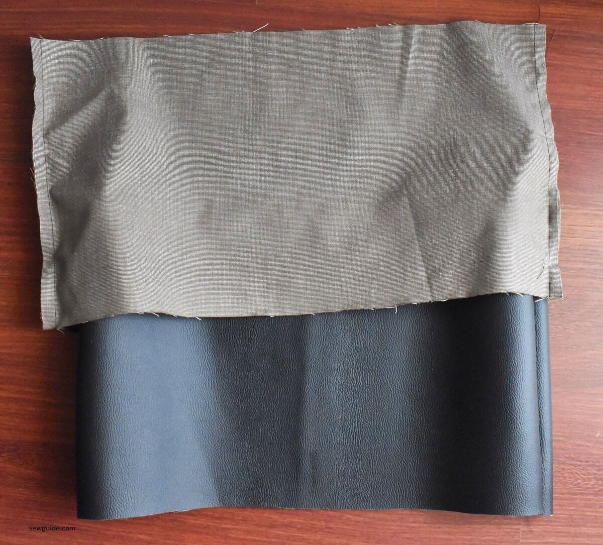 outer bag right side out inside the lining bag wrong side out