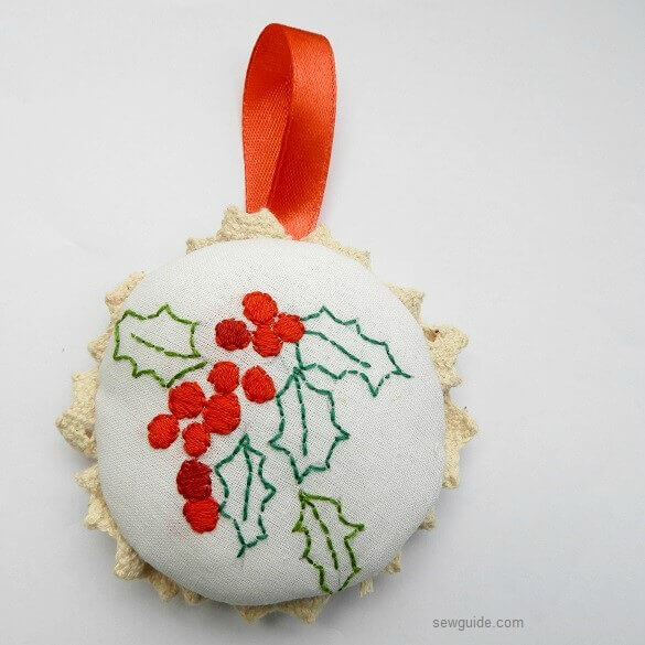 hanging embroidery ornament