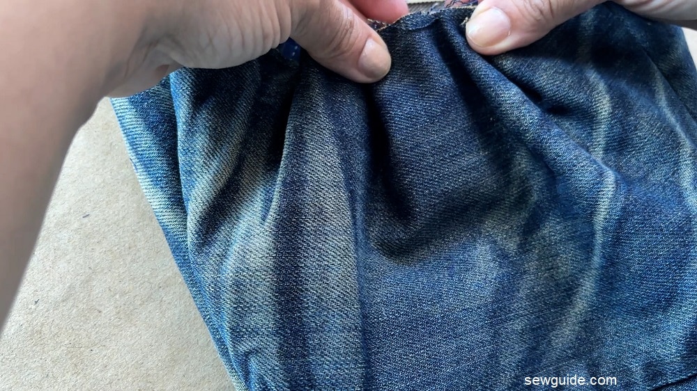pleat the top edge