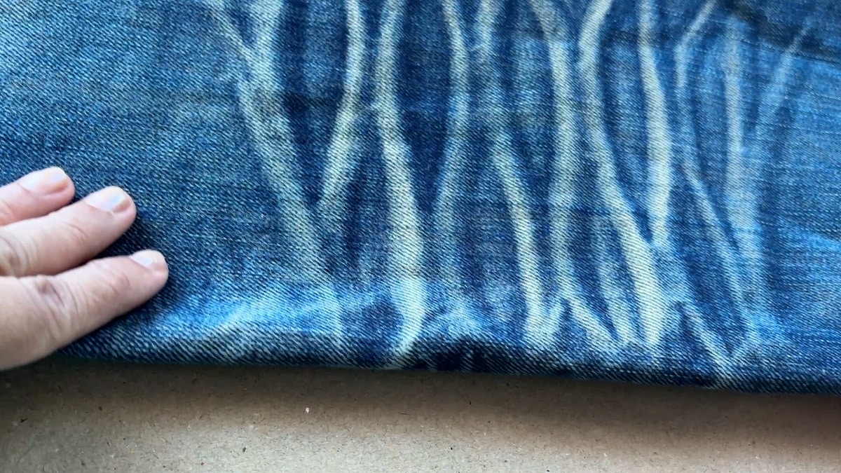 piece of old jeans
