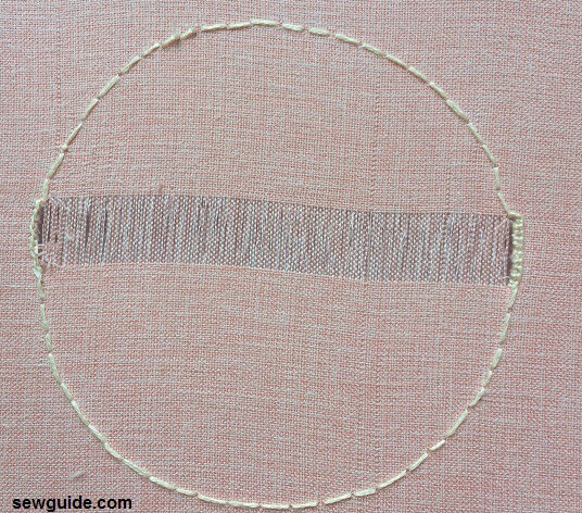 draw out the thread for the drawn thread embroidery