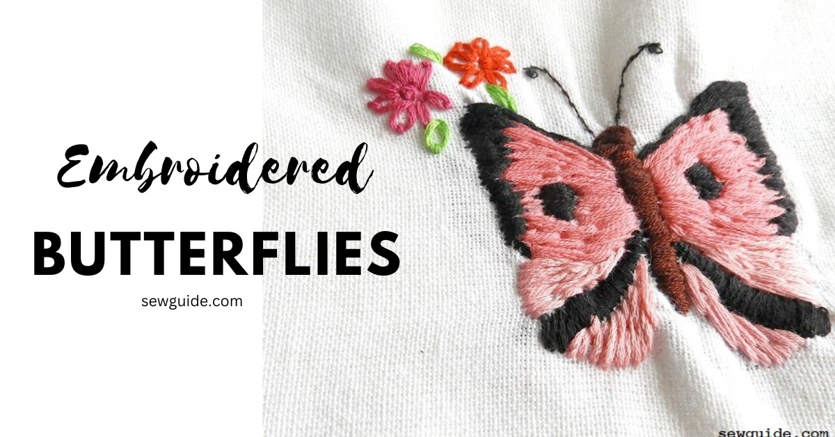 embroidered butterflies