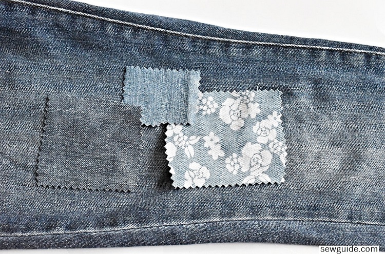 choosing patches for jeans