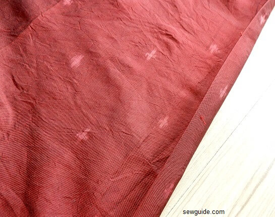 Sleeve hem of the kimono cardigan stitched
