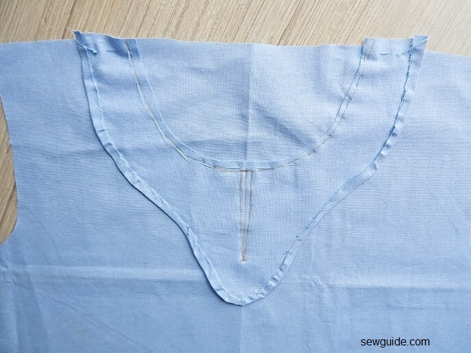 Keep the facing on the neckline