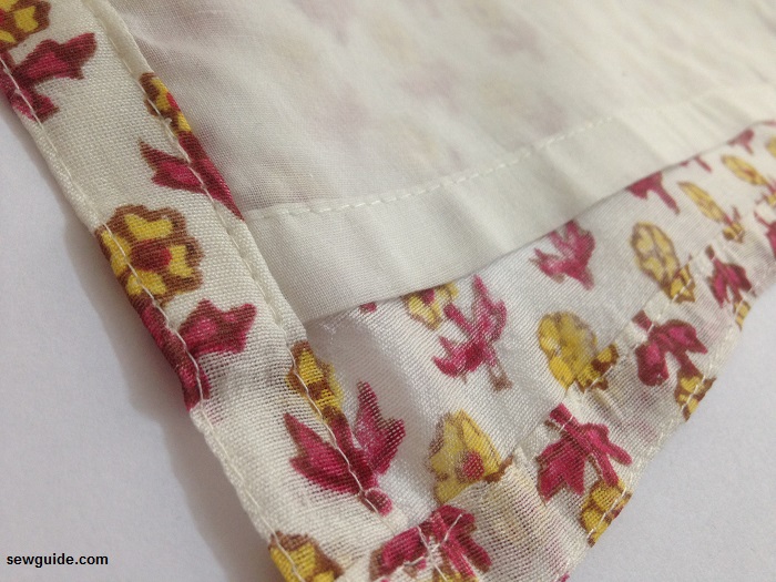 how lining is added to a salwar top