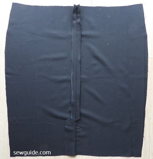 seam stitching of pencil skirt