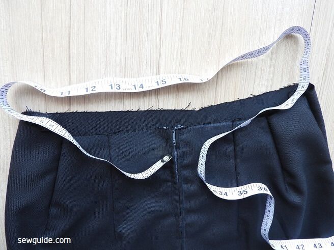 measure the top edge
