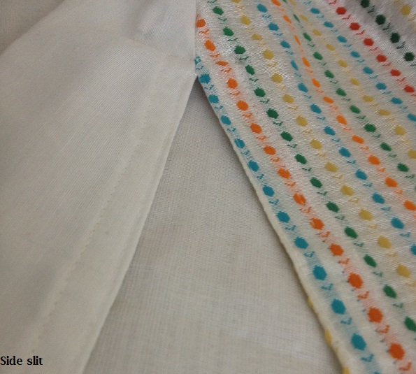 side seam of salwar kameez kurta