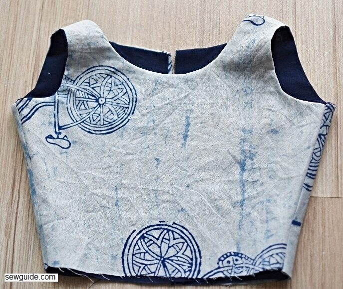 sew bodice with lining