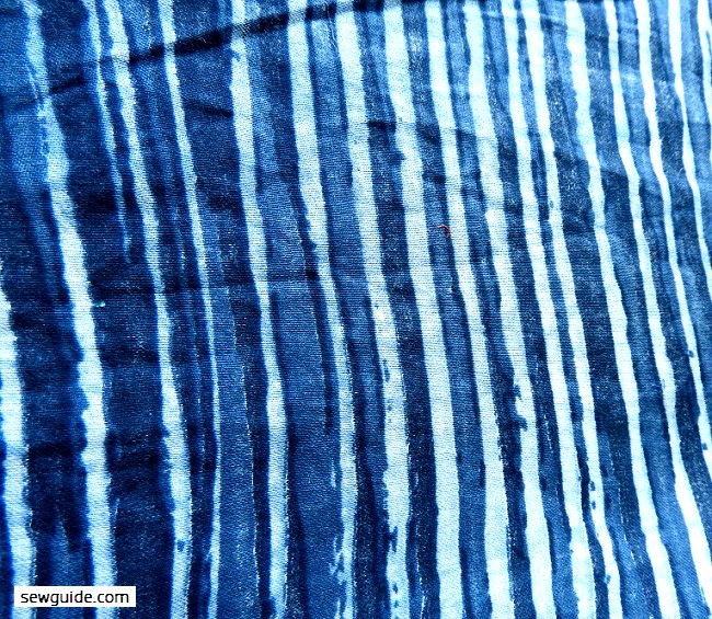 Traditional Adire indigo tie-dye fabric