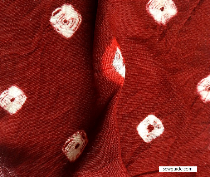Traditional Bandhani tie-dye textile