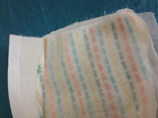 Keep the shoulder seams together (rightsides to the inside) facings included