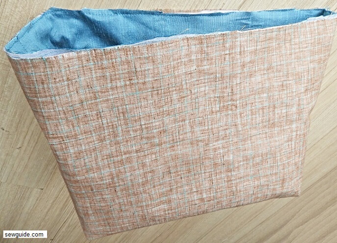 insert the lining bag inside the outside bag
