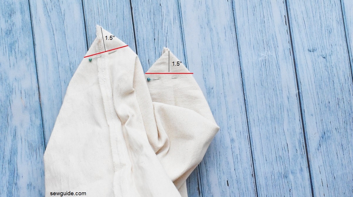 sew across the boxed corners