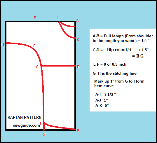 kaftan pattern markings