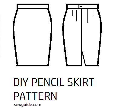 pencil skirt front and back