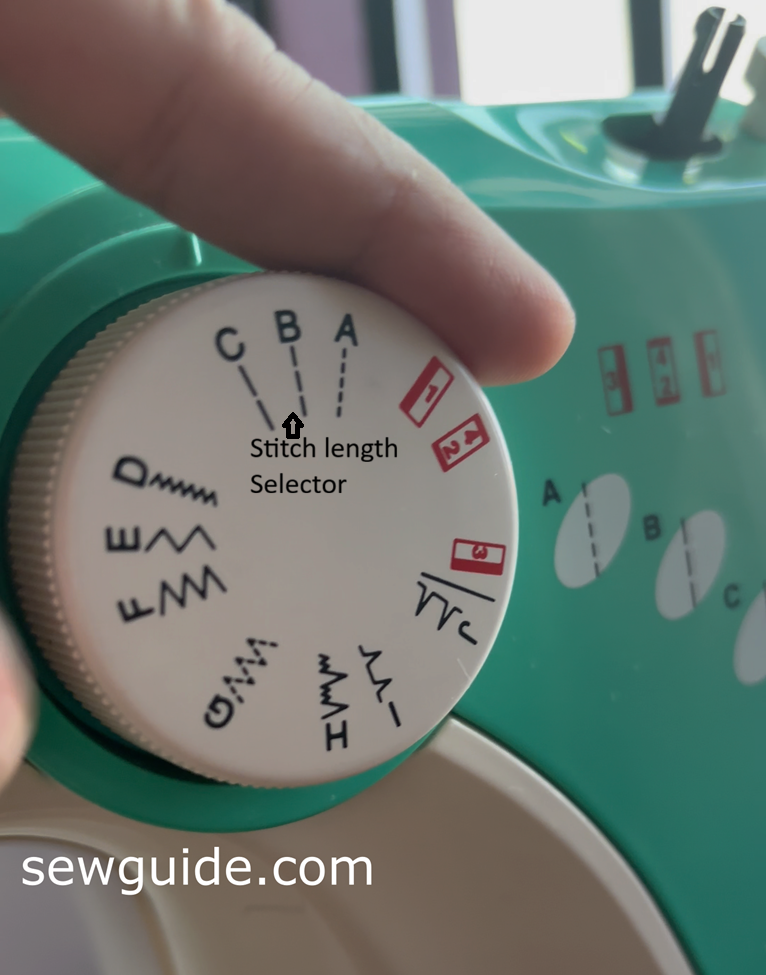 stitch length selector dial