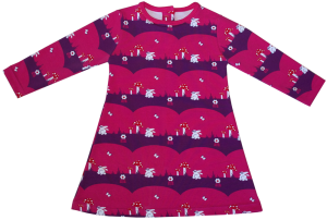 Long sleeve dress from knit fabric