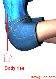 how to take body rise measurements
